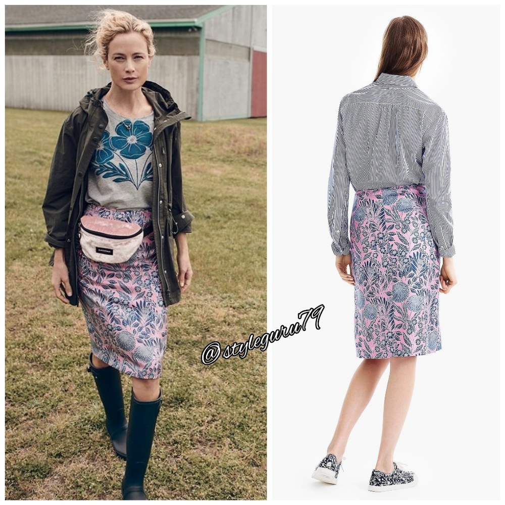 J. Crew X Abigail Borg, Silk Skirt in Prairie Pink - Picture 3 of 3